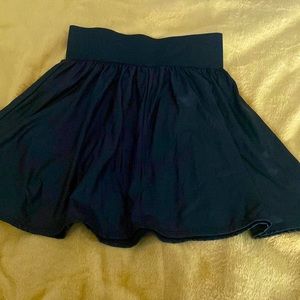 Pleather skirt with zipper front